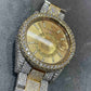 Rolex Sky Dweller Champagne Dial Iced Out Lab Diamond Watch customdiamjewel