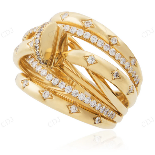 18K Yellow Gold Diamond Hip Hop Ring For Men hip hop jewelry CustomDiamJewel
