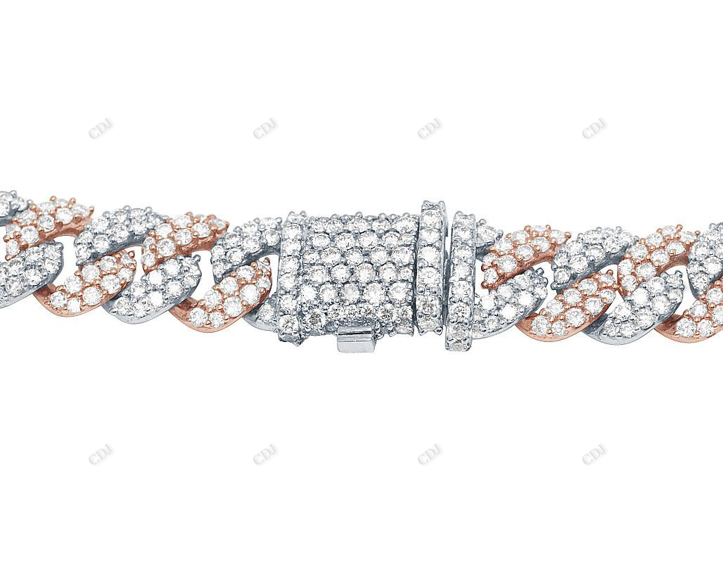 Hip Hop Style Silver Moissanite  Cuban bracelet