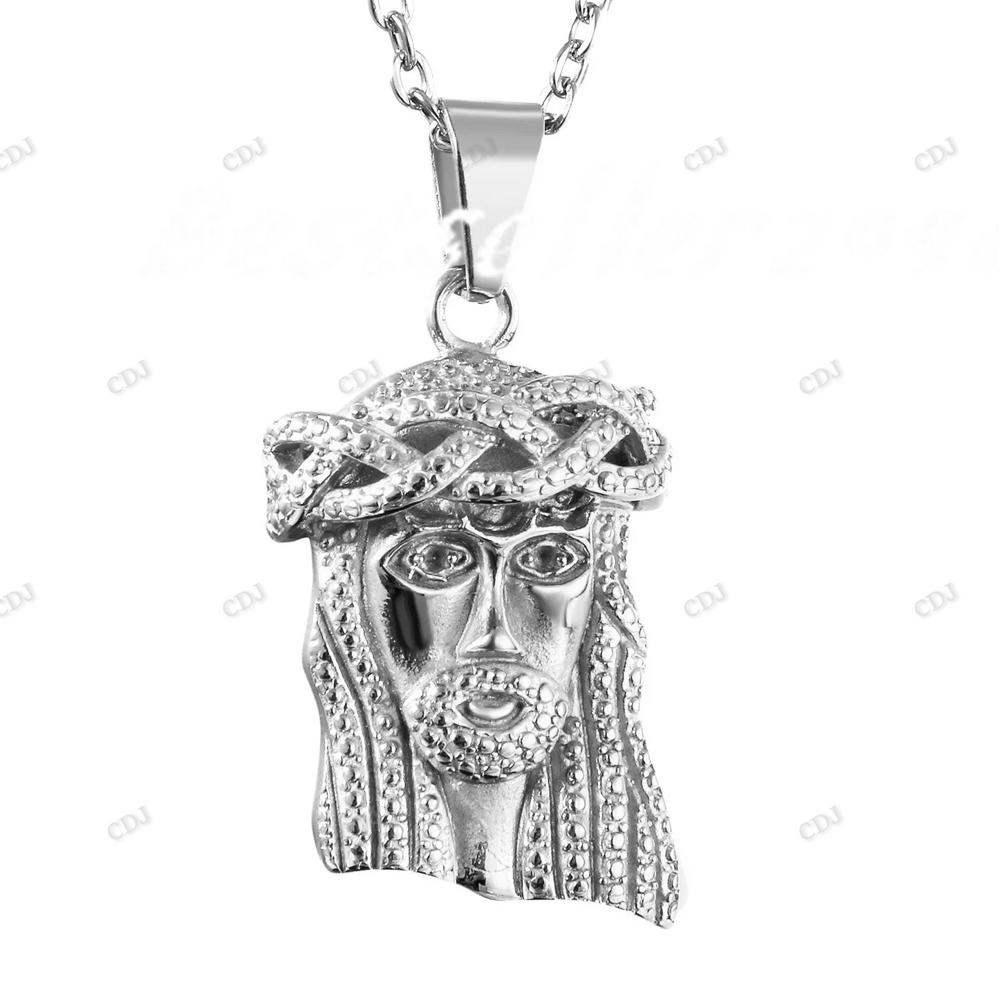 Hip Hop Fully Iced Out Gold Plated Jesus Pendant hip hop jewelry CustomDiamJewel