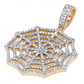 Sterling Silver Classic Moissanite Spider Web Pendant CustomDiamJewel