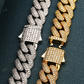 15mm Diamonds Silver Cuban Link Chain hip hop jewelry CustomDiamJewel