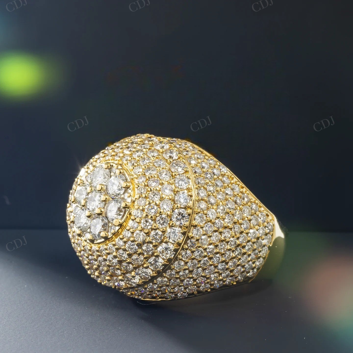 925 Sterling silver Dome Shank Moissanite Women Ring Hip Hop Ring customdiamjewel