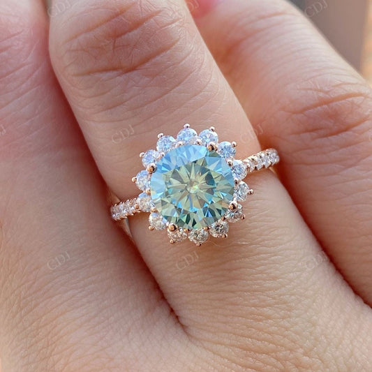 Antique Silver Portuguese Cut Moissanite Ring customdiamjewel