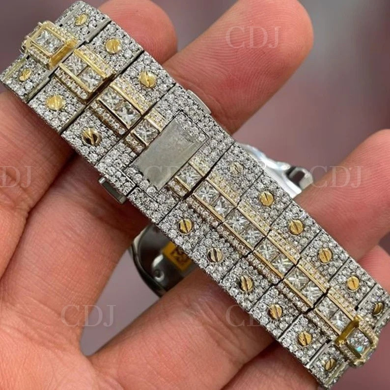 Luxury Mechanical Stainless Steel Watch Moissanite Studded Fully Diamond Iced Out Wrist Watches Crystal Glass 2023 Hip Hop Watch