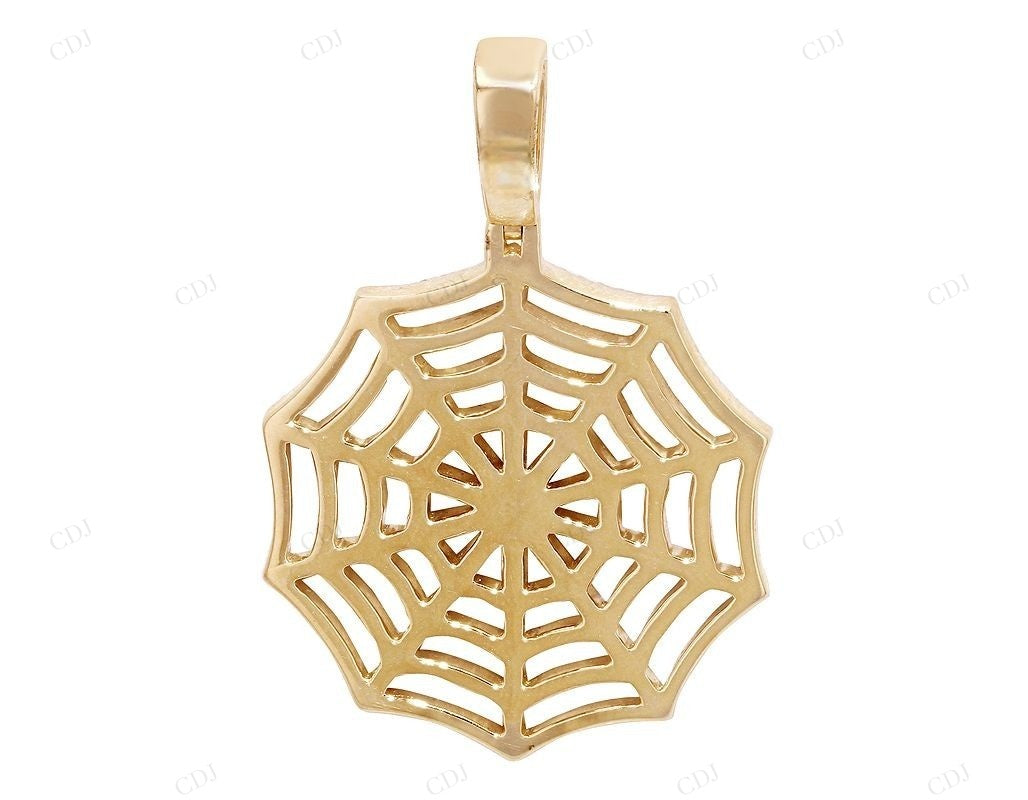 Sterling Silver Classic Moissanite Spider Web Pendant CustomDiamJewel