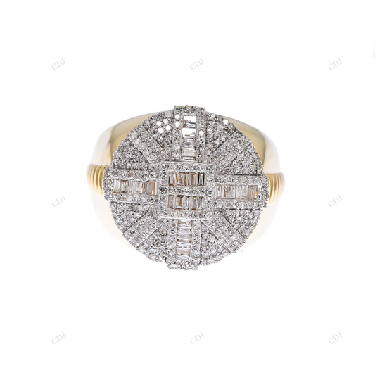 Round Sunburst 925 Silver Moissanite Ring hip hop jewelry customdiamjewel