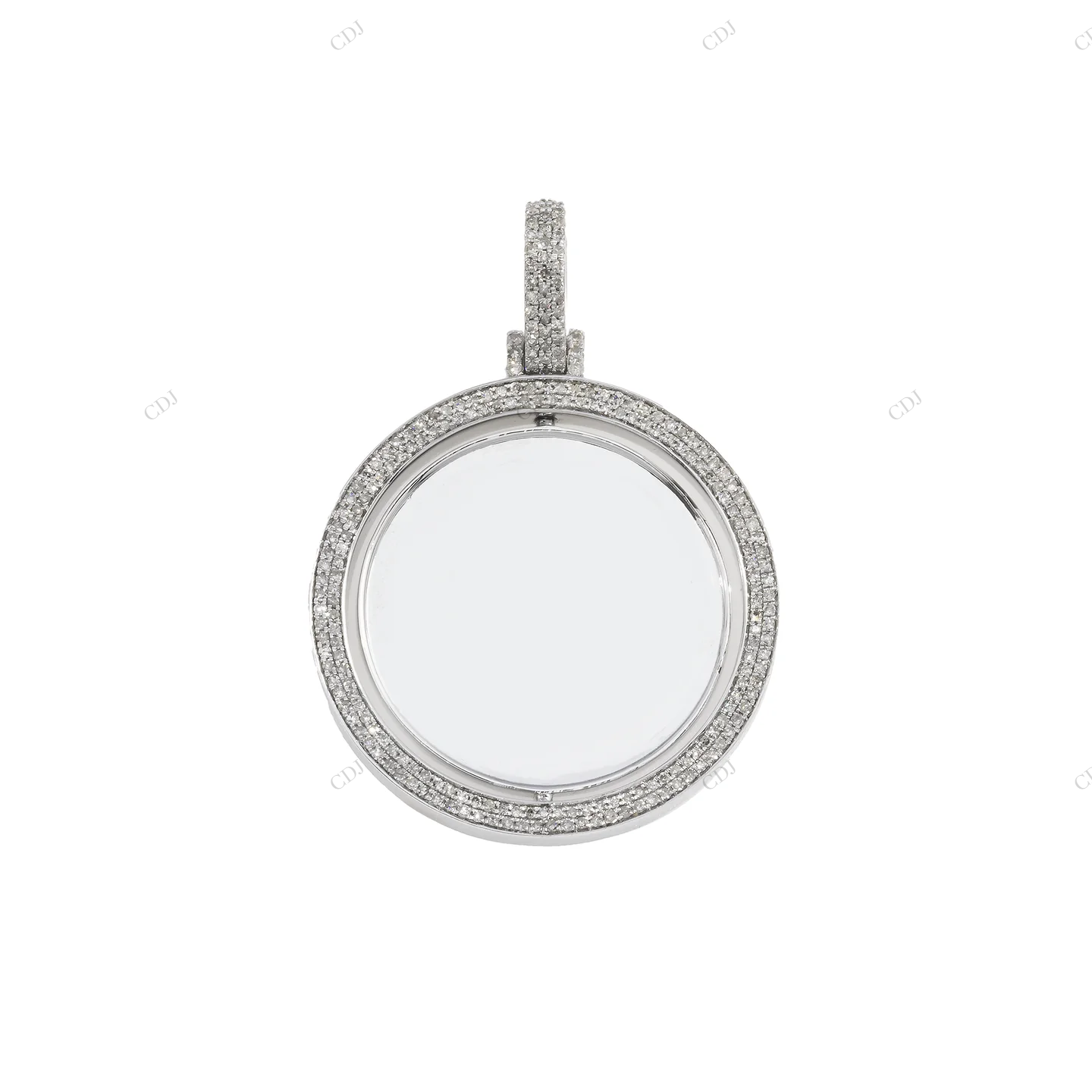 1.75 Inch Spinning Circle Double-Sided Photo Pendant hip hop jewelry CustomDiamJewel