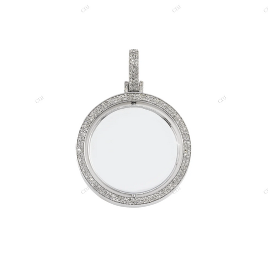 1.75 Inch Spinning Circle Double-Sided Photo Pendant hip hop jewelry CustomDiamJewel