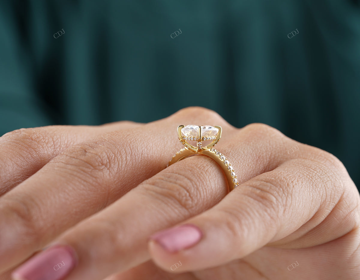 Cushion Lab-Grown Diamond Solitaire Ring customdiamjewel