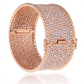 18K Rose Gold VVS Moissanite Unique Bangle Bracelet CustomDiamJewel