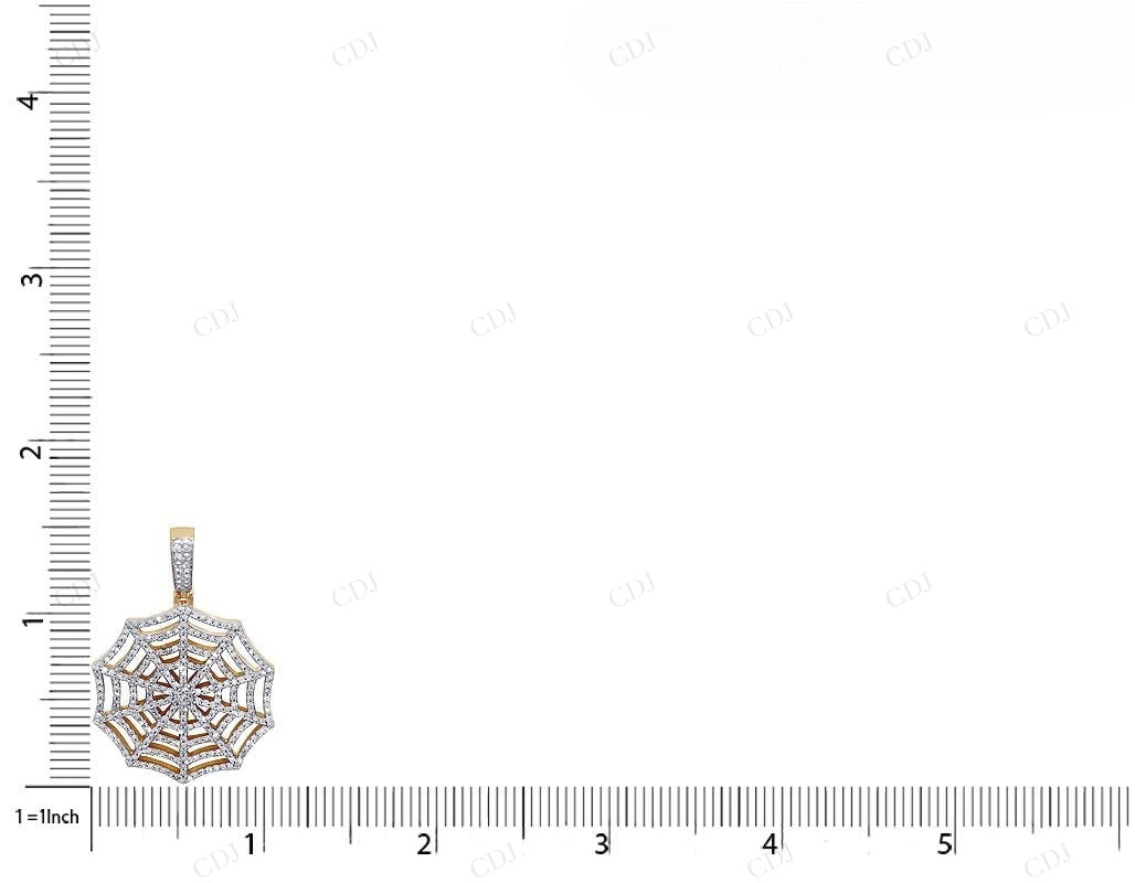 Sterling Silver Classic Moissanite Spider Web Pendant CustomDiamJewel