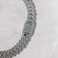 Baguette cut Diamond Silver Hip Hop Miami Cuban Chain  customdiamjewel   