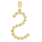 1" 0.20 CTW 10K Yellow Gold Natural Diamond Initial "S" Pendant CustomDiamJewel