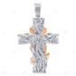 Vine Cross Lab Grown Diamond 2.1 Inch 14K Gold Pendant Hip Hop Pendent CustomDiamJewel