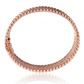 18K Rose Gold VVS Moissanite Unique Bangle Bracelet CustomDiamJewel
