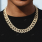 15mm Diamonds Silver Cuban Link Chain hip hop jewelry CustomDiamJewel