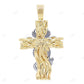 Vine Cross Lab Grown Diamond 2.1 Inch 14K Gold Pendant Hip Hop Pendent CustomDiamJewel