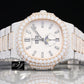 41mm Luxury Iced Out Yellow White Bust Down Moissanite Diamond Watch customdiamjewel