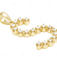 1" 0.20 CTW 10K Yellow Gold Natural Diamond Initial "S" Pendant CustomDiamJewel