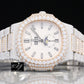 Custom Two Tone Hip Hop Moissanite Round Cut Diamond Watch customdiamjewel
