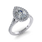 Pear Cut Halo Eternity Engagement Ring  customdiamjewel   