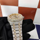Two Tone Luxury Moissanite Diamond Arabic Numerical Dial Watch customdiamjewel
