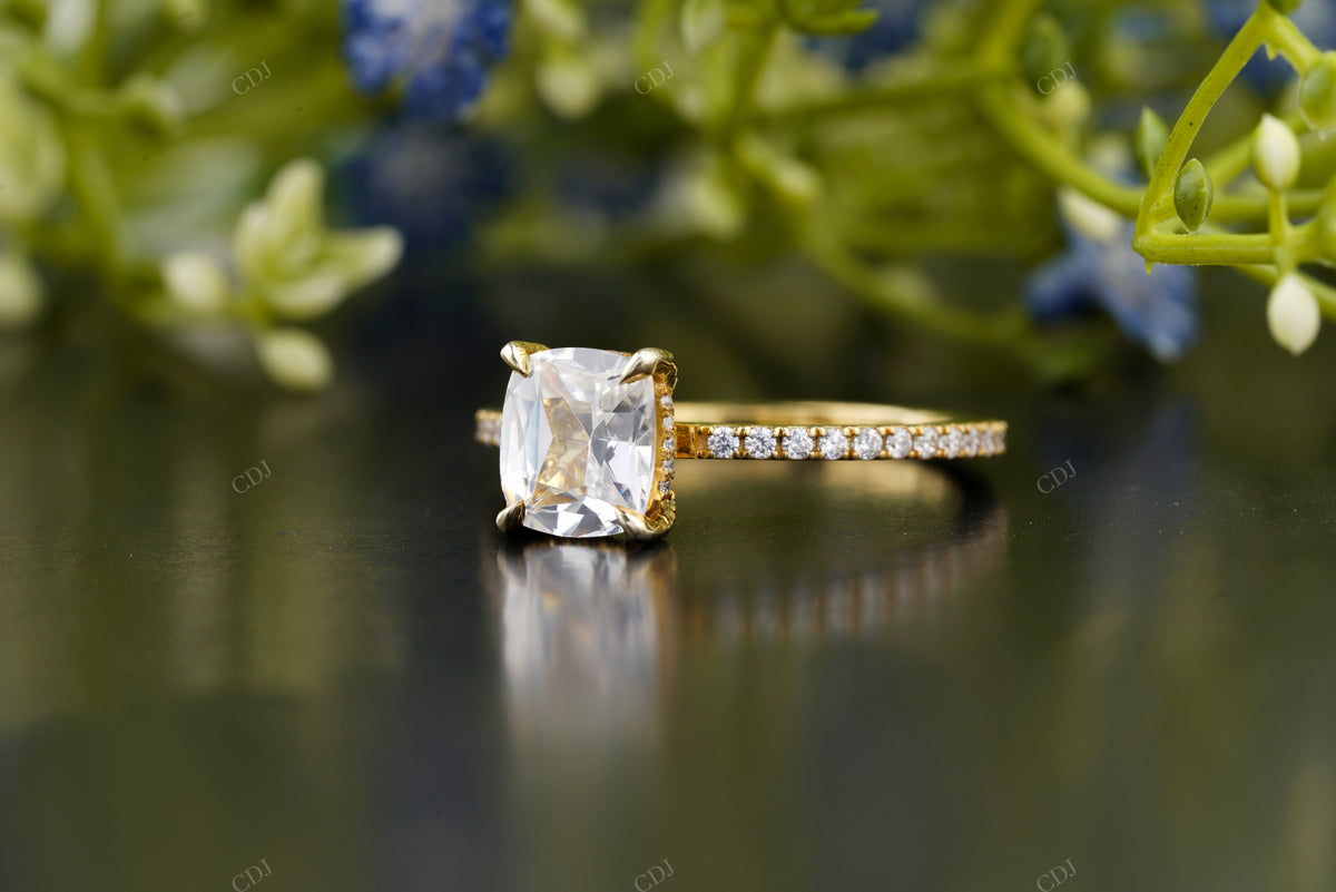 Cushion Lab-Grown Diamond Solitaire Ring customdiamjewel