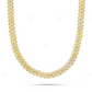 18KT Yellow Gold Plated Bubble Cuban Link Chain CustomDiamJewel