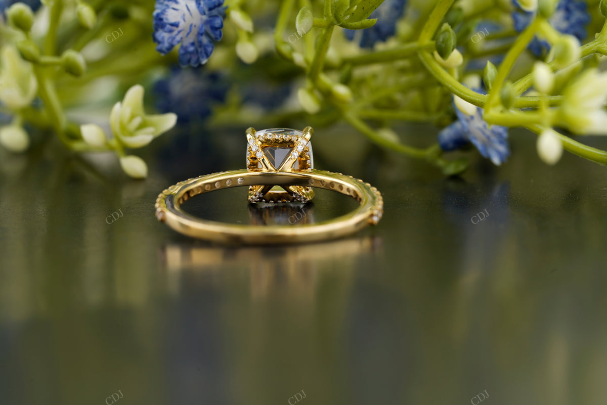 Cushion Lab-Grown Diamond Solitaire Ring customdiamjewel
