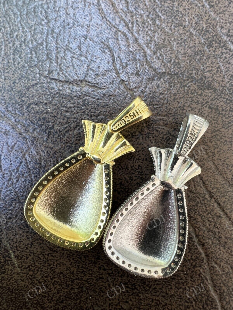 Money Bag Dollar Sign Pendant  customdiamjewel   