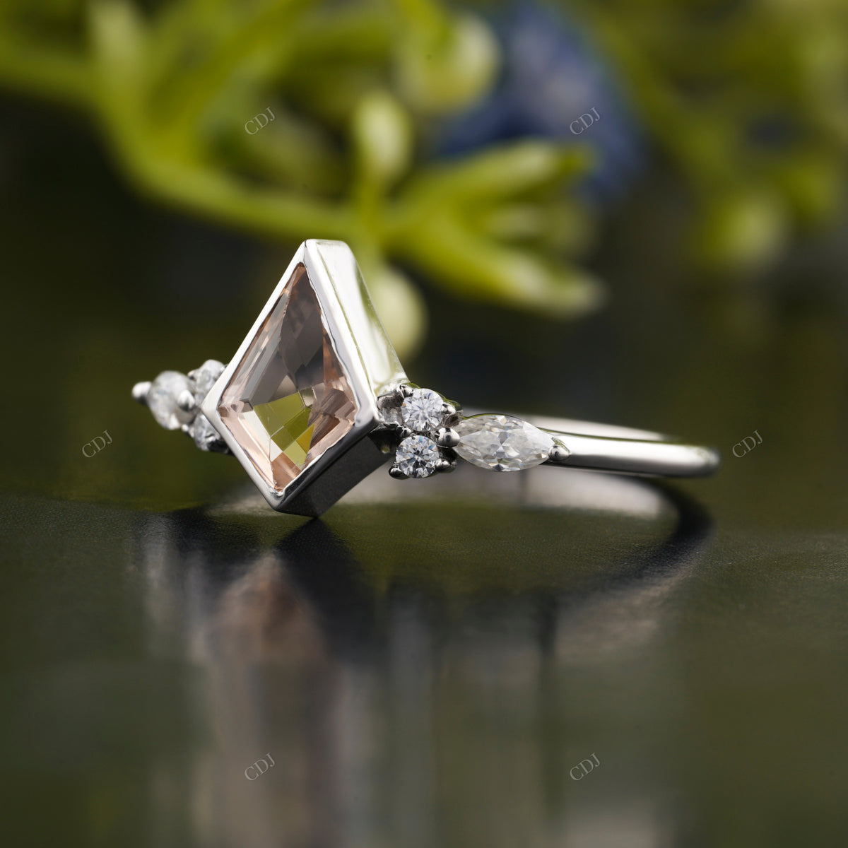 Kite Cut Moissanite Diamond Ring customdiamjewel