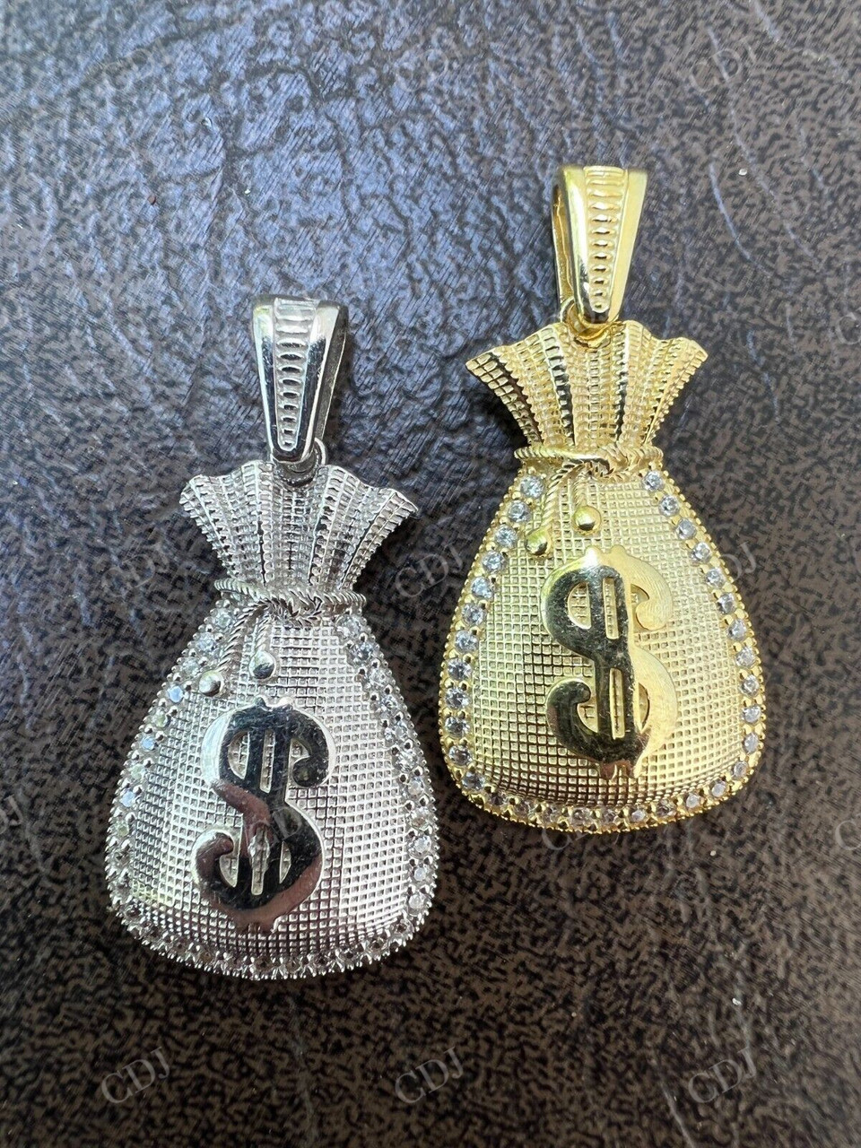 Money Bag Dollar Sign Pendant  customdiamjewel   