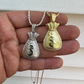 Money Bag Dollar Sign Pendant  customdiamjewel   