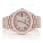Lab Grown Diamond Watch Iced Out Custom Rose Gold Rolex customdiamjewel