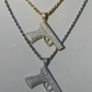 Gun Pistol Diamond Hiphop Pendant  customdiamjewel   