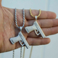 Gun Pistol Diamond Hiphop Pendant  customdiamjewel   