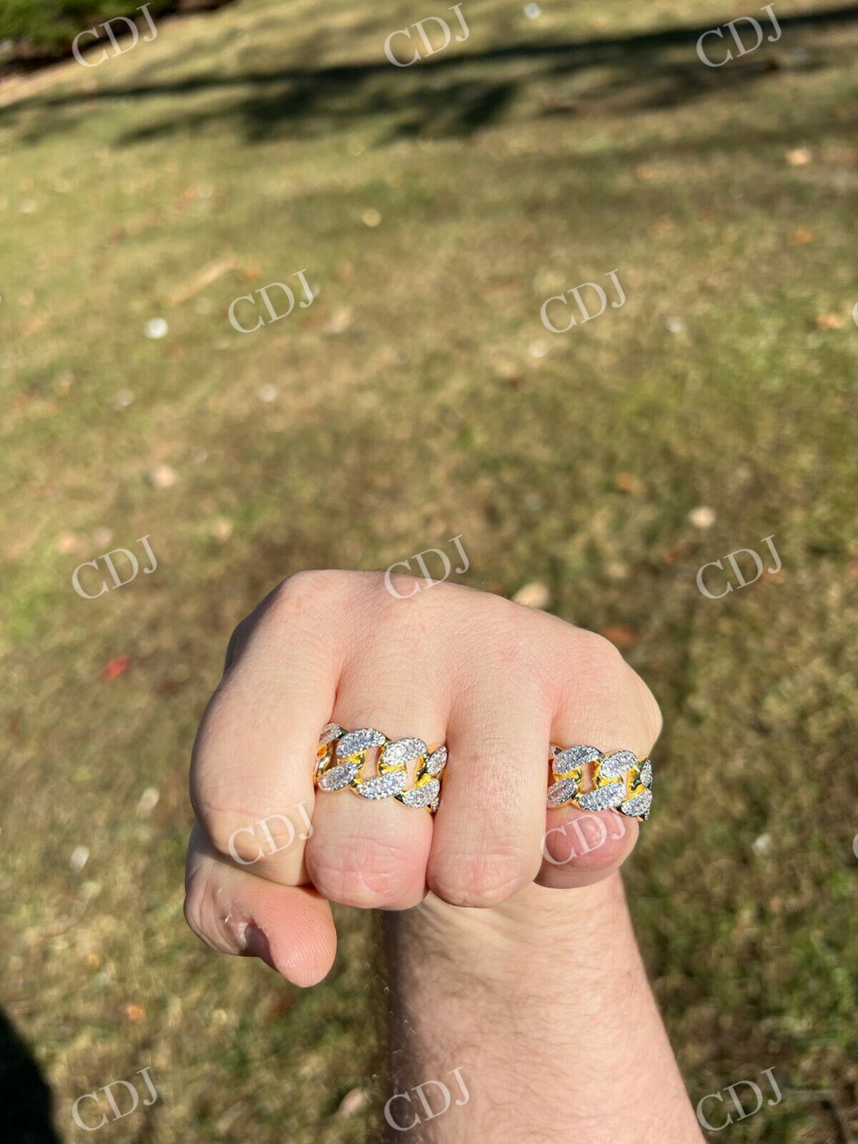Cuban Link Iced Out Hip Hop Ring  customdiamjewel   