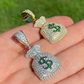 Hip Hop Money Bag Emoji Pendant  customdiamjewel   