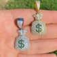 Hip Hop Money Bag Emoji Pendant  customdiamjewel   