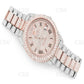 Moissanite Rolex Diamond Custom Rose White Wrist Watch customdiamjewel