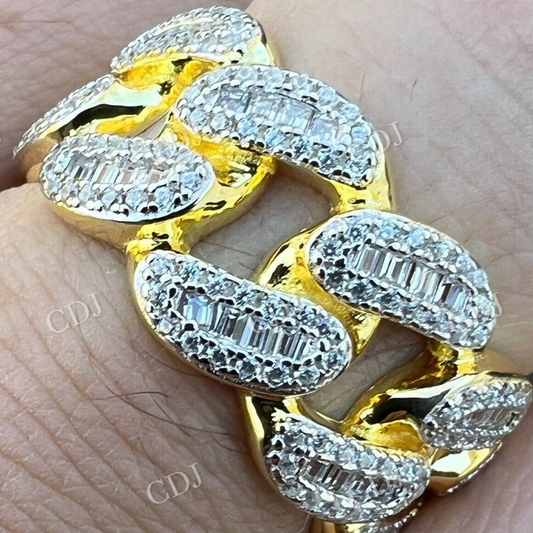 Cuban Link Iced Out Hip Hop Ring  customdiamjewel   