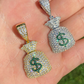 Hip Hop Money Bag Emoji Pendant  customdiamjewel   
