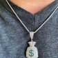 Hip Hop Money Bag Emoji Pendant  customdiamjewel   