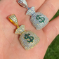 Hip Hop Money Bag Emoji Pendant  customdiamjewel   