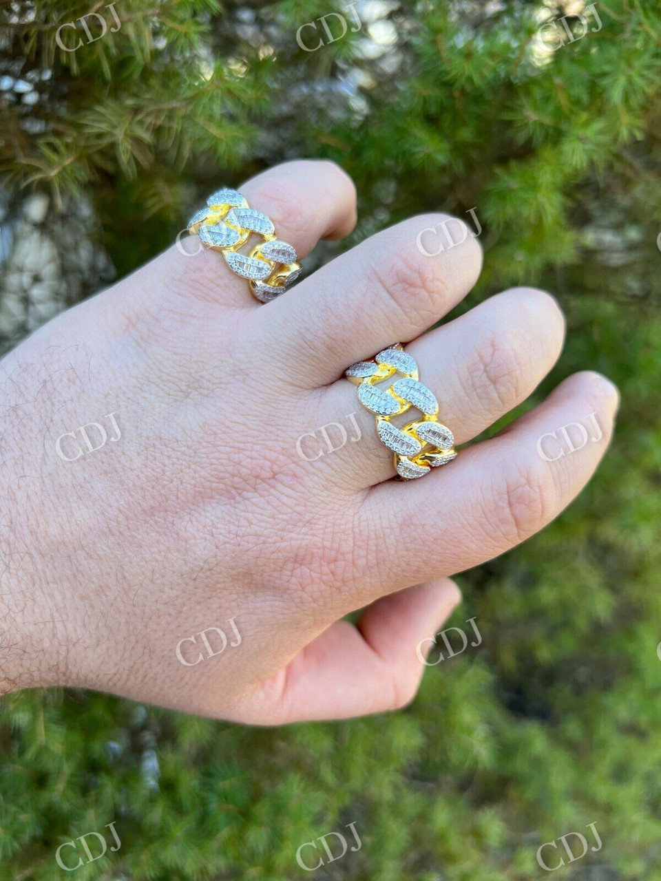Cuban Link Iced Out Hip Hop Ring  customdiamjewel   