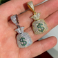 Hip Hop Money Bag Emoji Pendant  customdiamjewel   