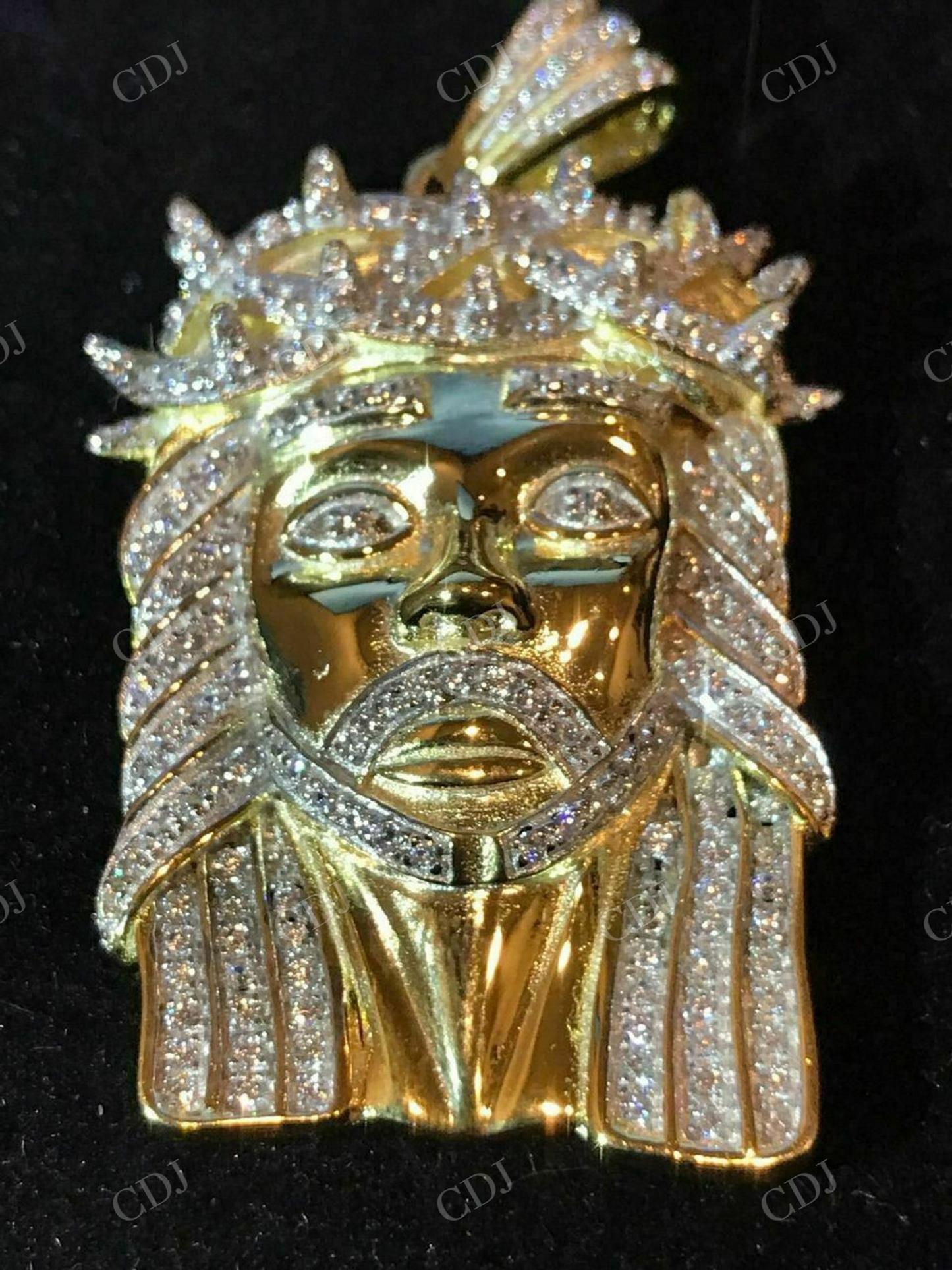 Hiphop Diamond Jesus Piece Pendant  customdiamjewel   