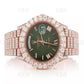 Round Stainless Steel Luxury Moissanite Diamond Iced Out Watch customdiamjewel