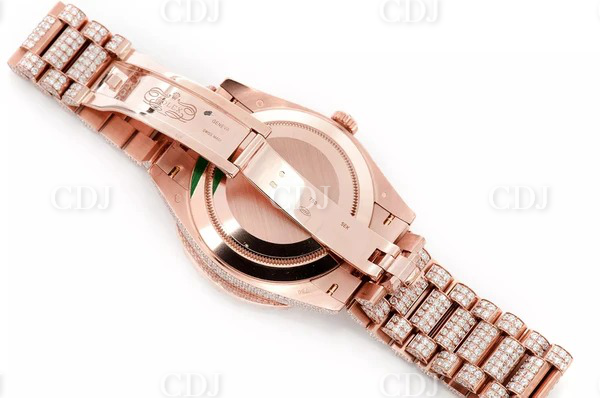 Round Stainless Steel Luxury Moissanite Diamond Iced Out Watch customdiamjewel